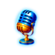 DJ BOOM BOOM Blue-gold microphone
