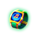 DJ BOOM BOOM Green-gold music watch