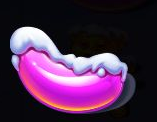 Sugar Rush Xmas Snow-topped pink-purple curved candy