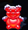 Sugar Rush Xmas Snow-topped red gummy bear