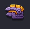 Treasures of Aztec Purple Animal Head