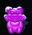 Sugar Rush Xmas Snow-topped purple gummy bear