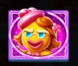 Jelly Express Orange character in pink hat