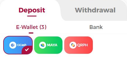NUSTAR Online logged-in deposit menu showing GCash, Maya and QRPH