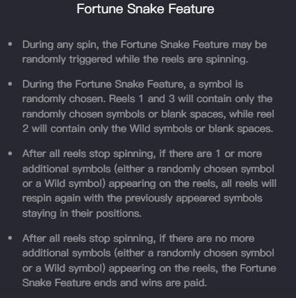 The complete four current Help rules for the Fortune Snake Feature