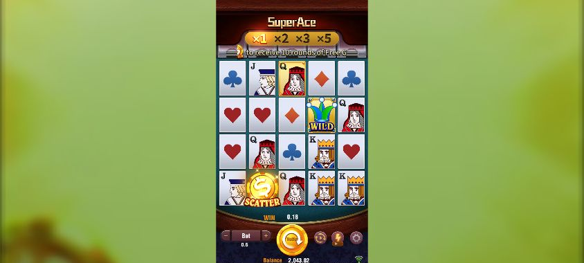 Full native-width simulated landscape view with the narrow portrait-style game centered, original green side areas intact, and the main controls and balance visible.