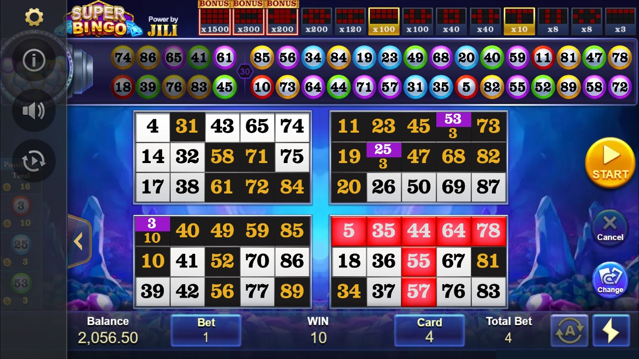 Expanded left-hand menu with Help, sound and replay-style controls
