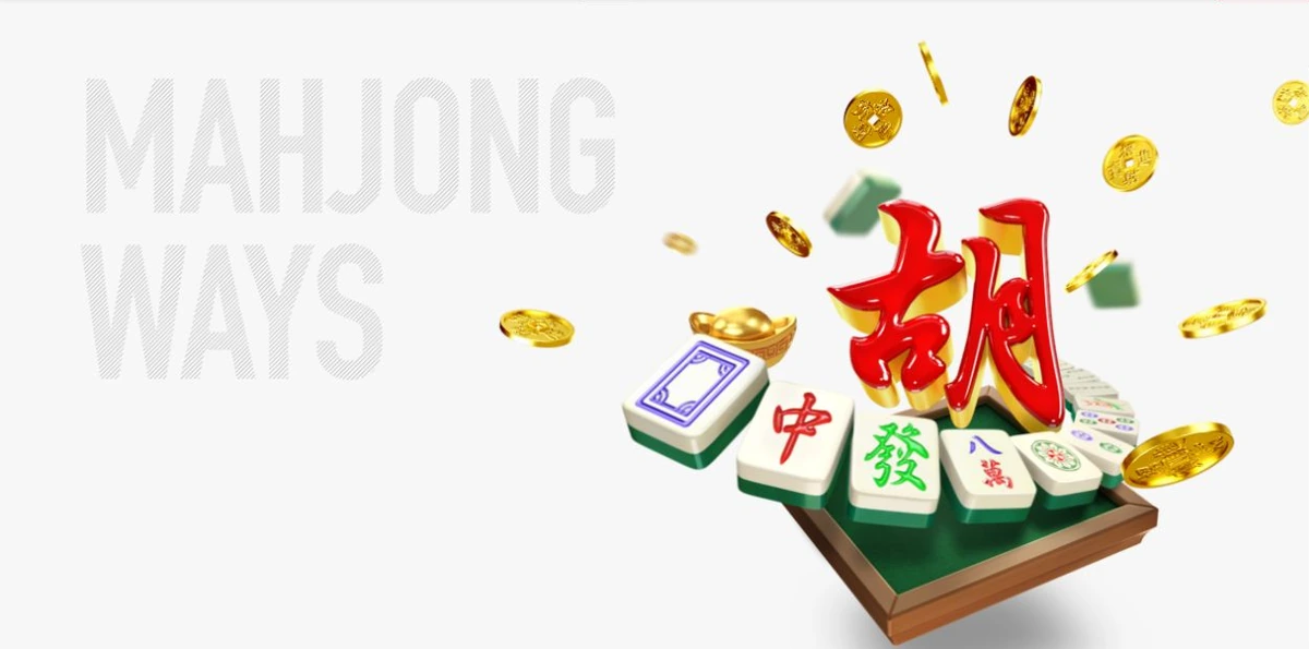 Official Mahjong Ways artwork with mahjong tiles, a gold ingot and the red Scatter symbol. Official Mahjong Ways artwork with mahjong tiles, a gold ingot and the red Scatter symbol.