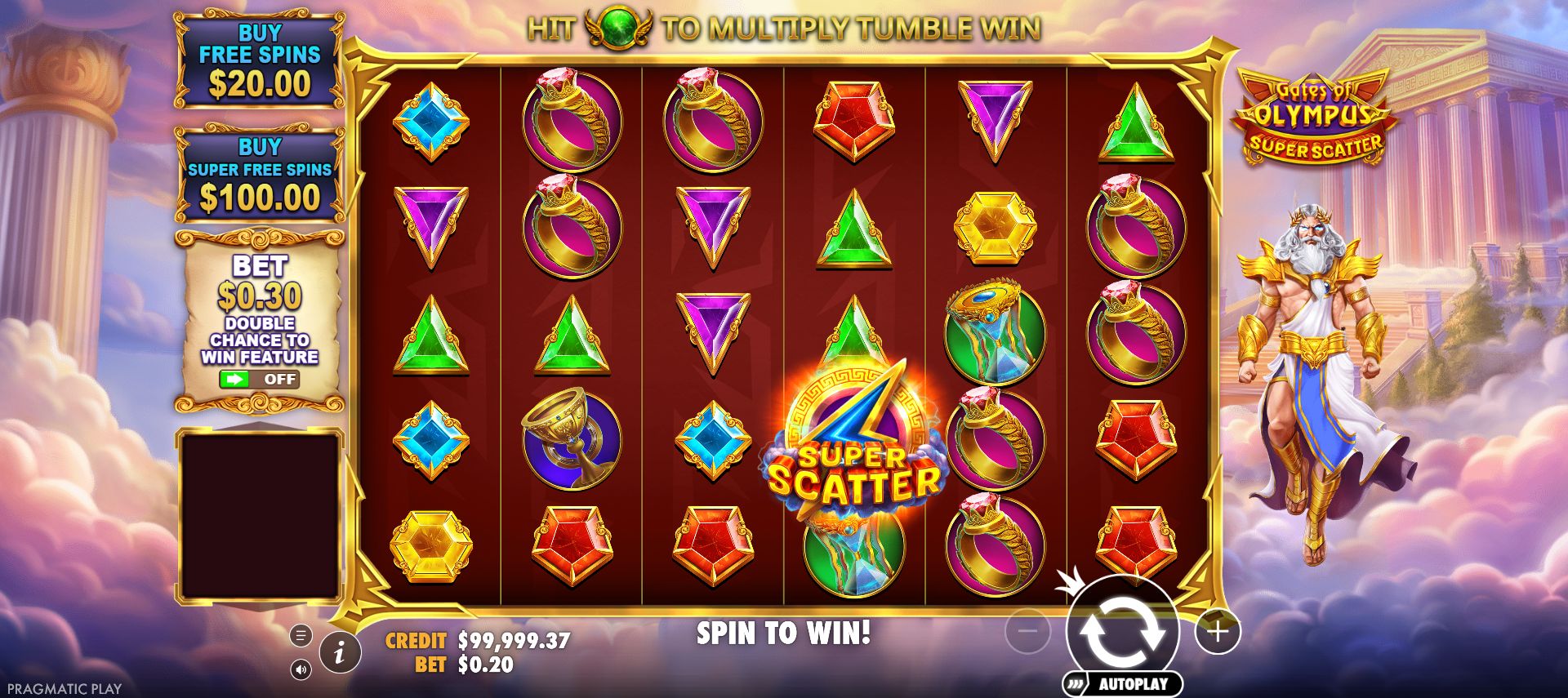 One Super Scatter on the ordinary board in spin 7