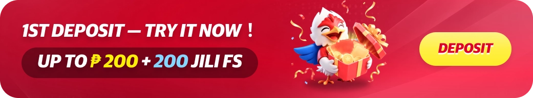 Official Filbet first-deposit banner advertising up to ₱200 and 200 JILI free spins