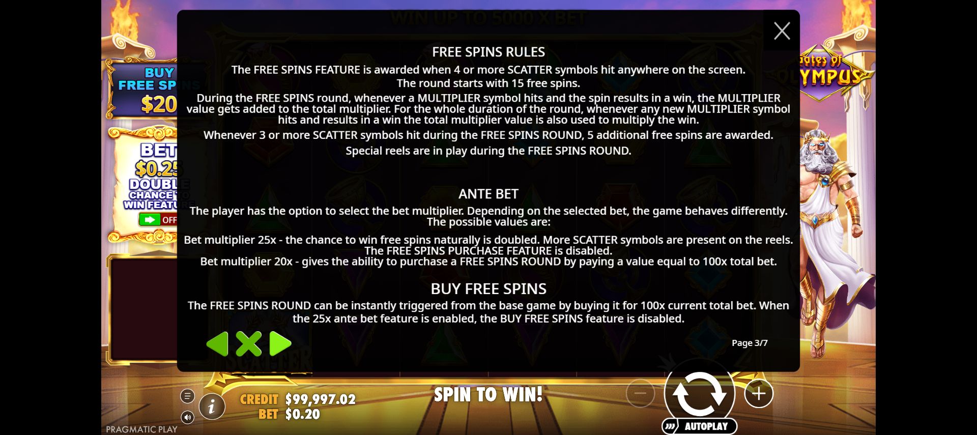 Current Help with free-spin accumulation, Ante and Buy Free Spins rules
