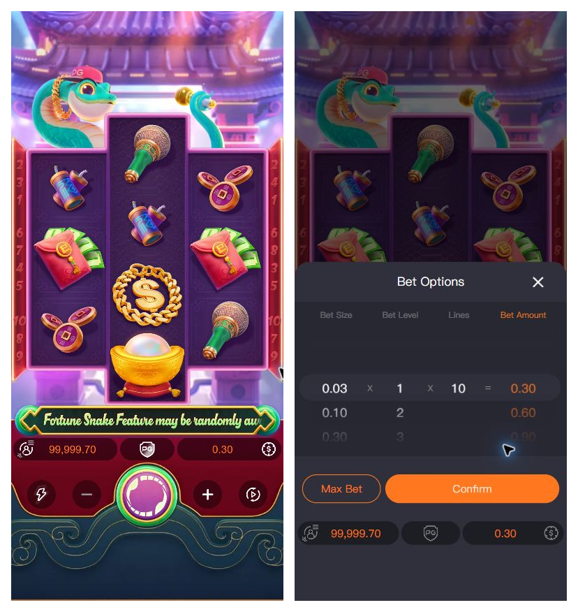 390 by 844 main screen and opened Bet Options, left to right