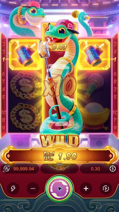 Spin 72 with the full middle Wild, x10 and final Total Win 1.80