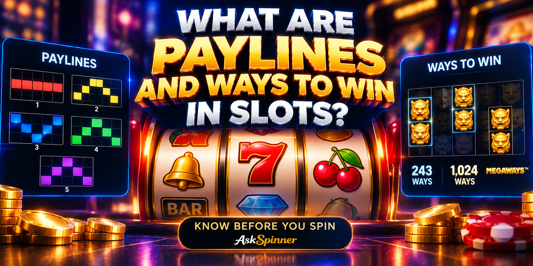 Editorial illustration for What Are Paylines and Ways to Win in Slots?