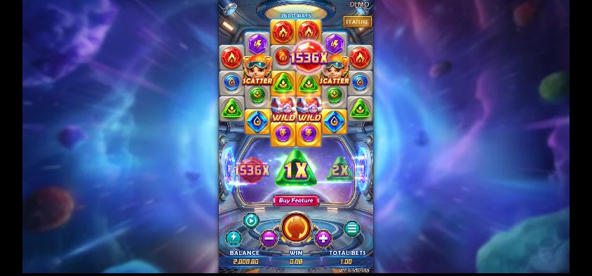Landscape-size simulation with a narrow vertical game board centred between large space-background margins