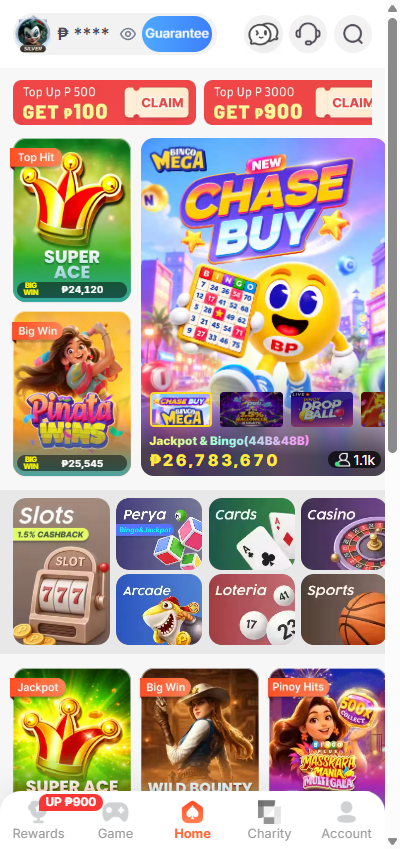 Logged-in mobile web lobby