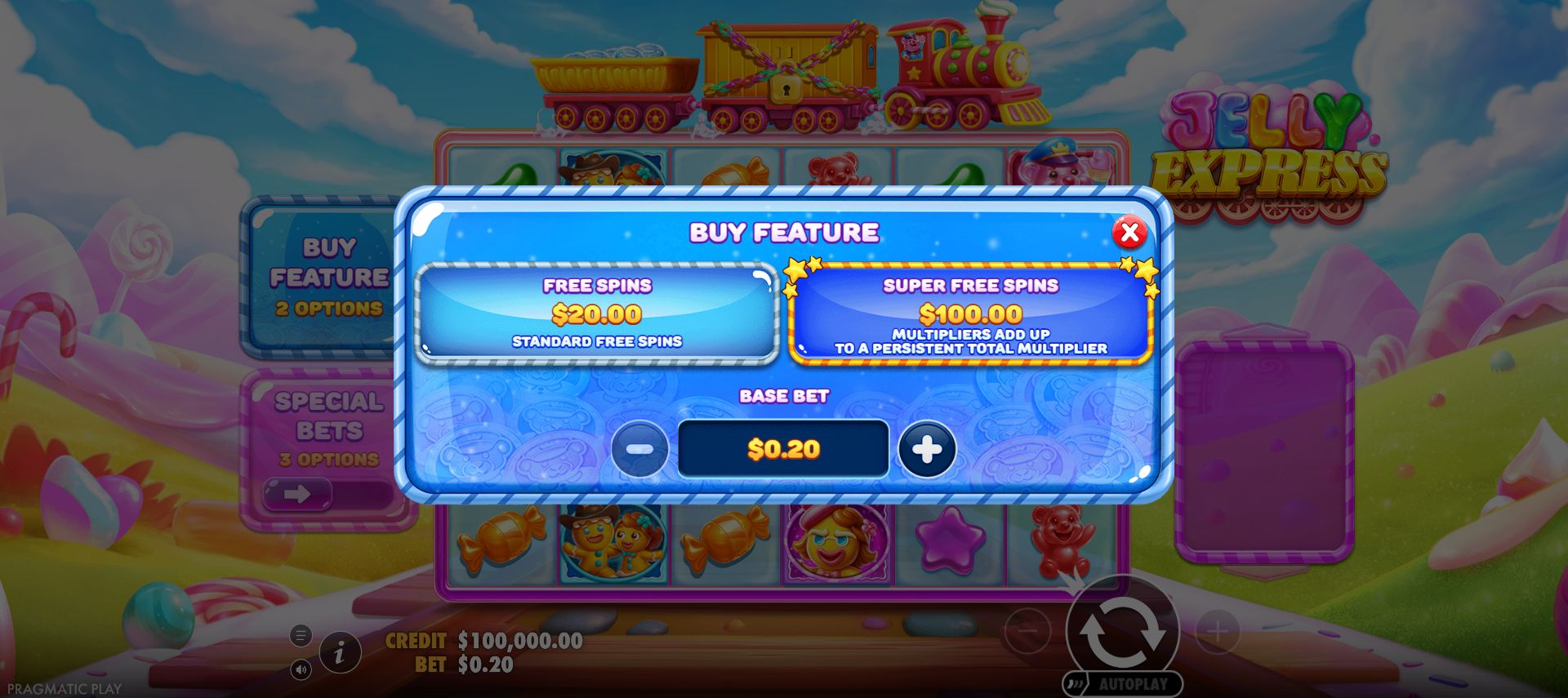 The two purchase quotes are USD 20 and USD 100, separate from the ordinary-spin sample.