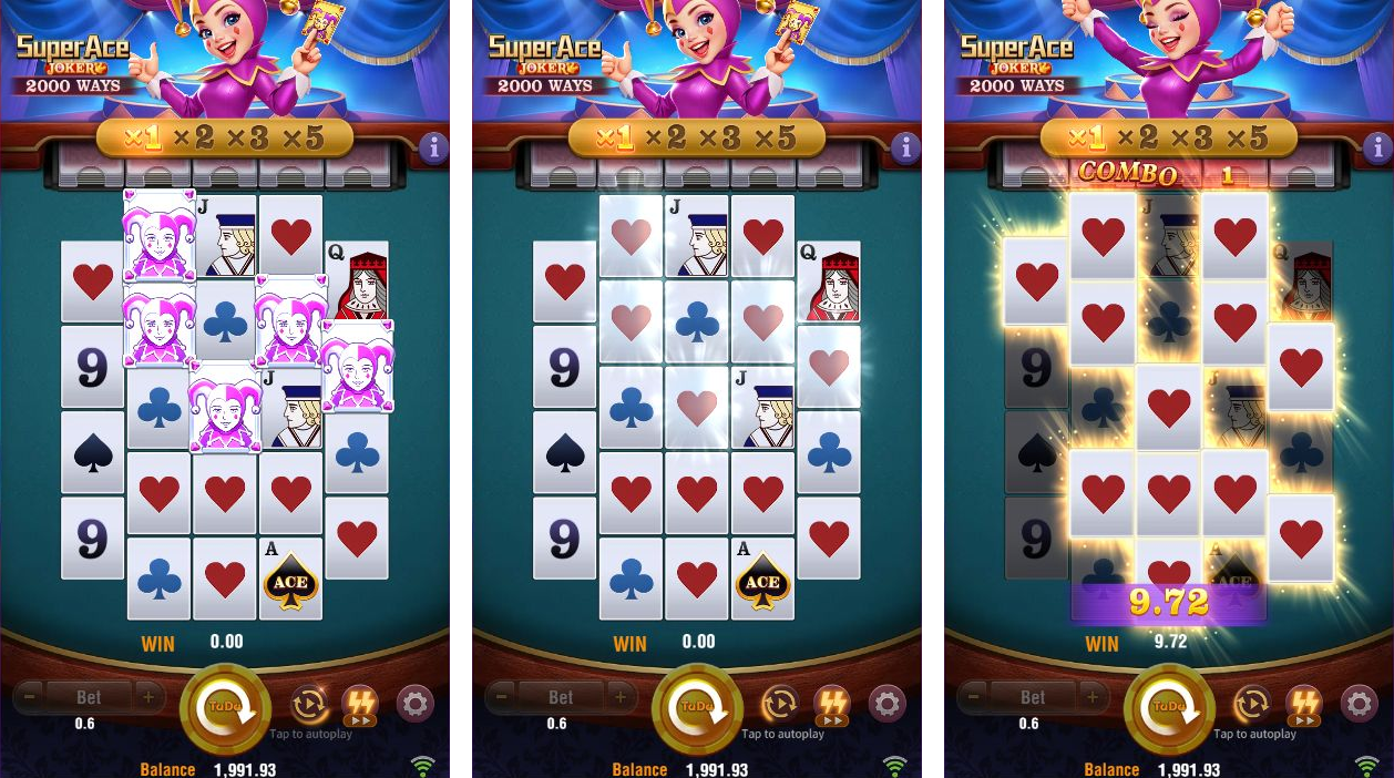 Round 14: five Silver Mystery symbols reveal Hearts and form 54 five-reel winning Ways, paying 9.72 at 1×.