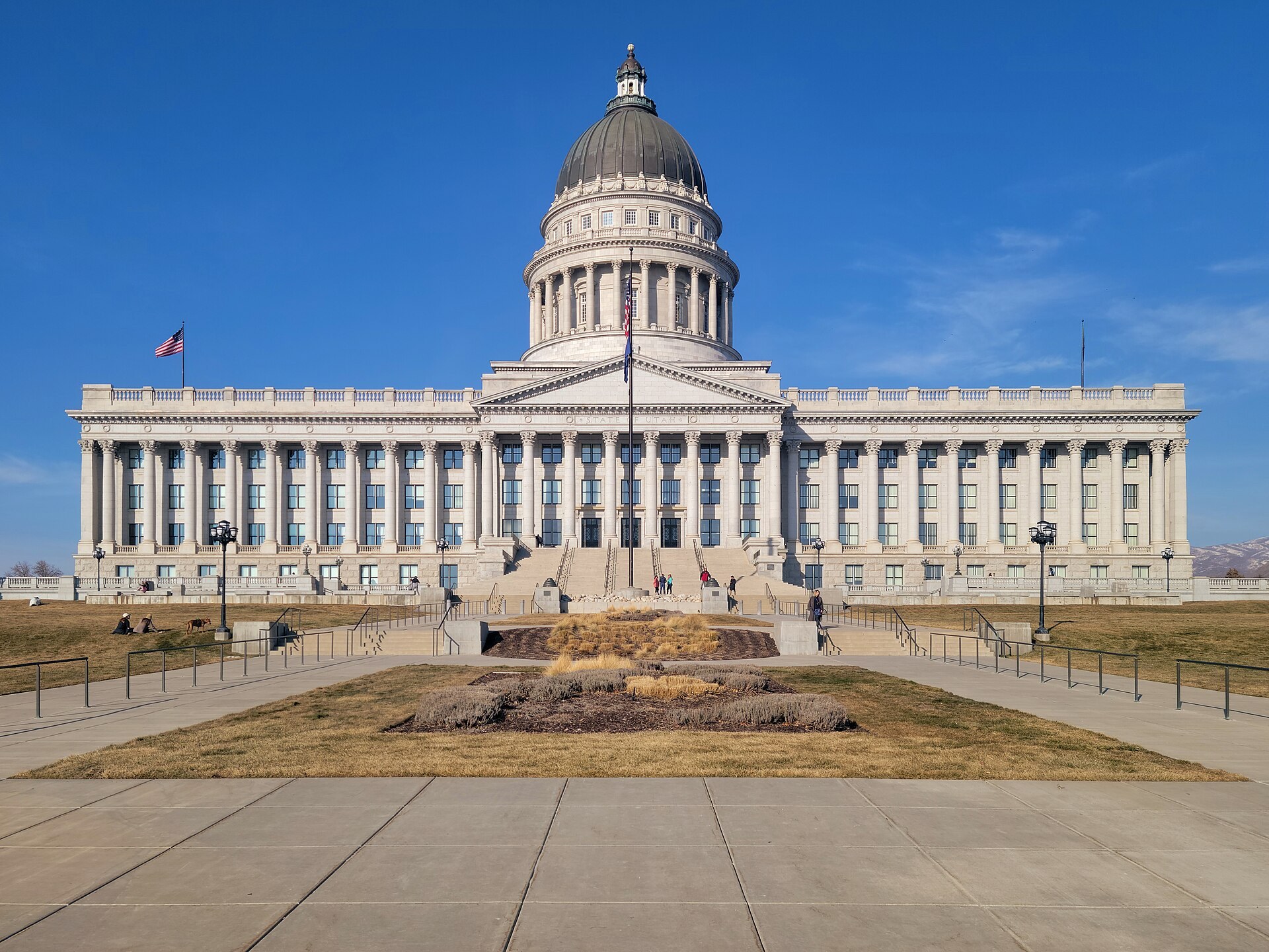 Utah State Capitol building in Salt Lake City under a clear blue sky Utah State Capitol building in Salt Lake City under a clear blue sky