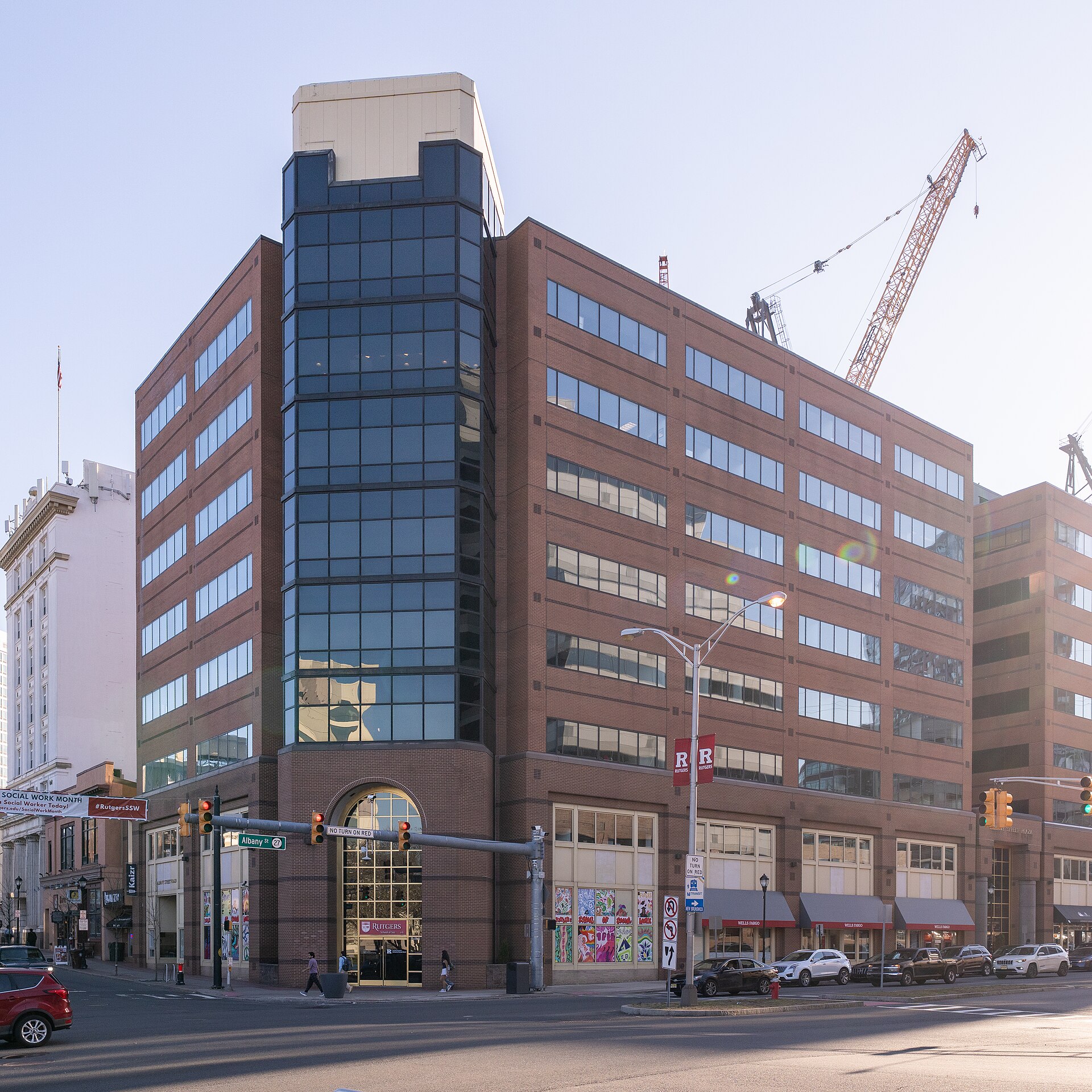 The Rutgers School of Social Work building on Albany Street in New Brunswick, New Jersey
