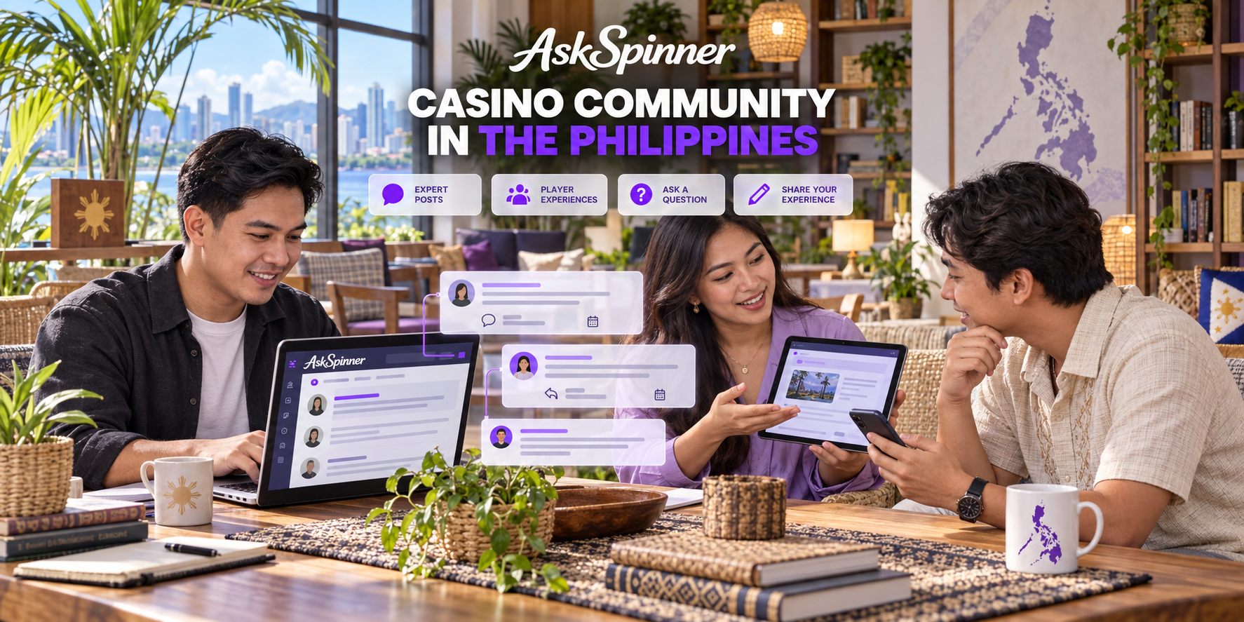 People discussing casino games in the AskSpinner Philippines community.