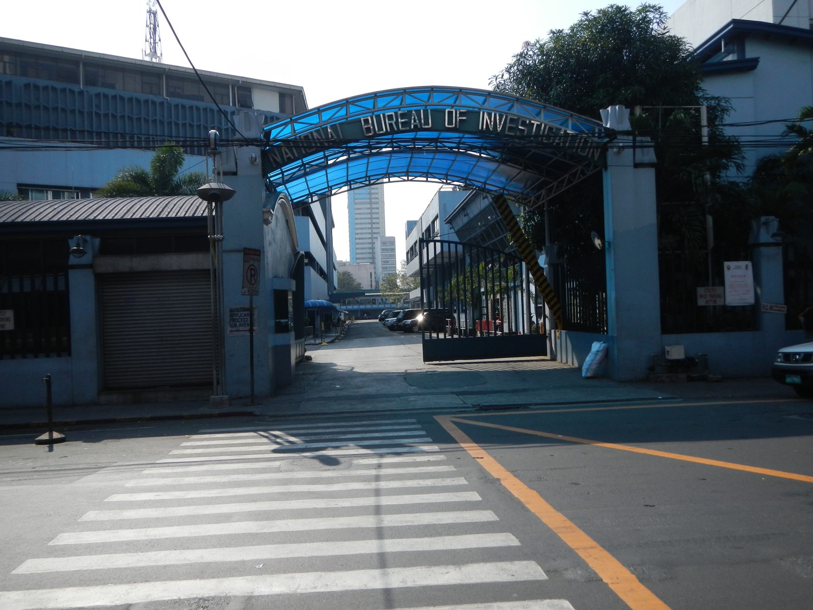 Entrance gate of the National Bureau of Investigation main office on Taft Avenue in Manila Entrance gate of the National Bureau of Investigation main office on Taft Avenue in Manila