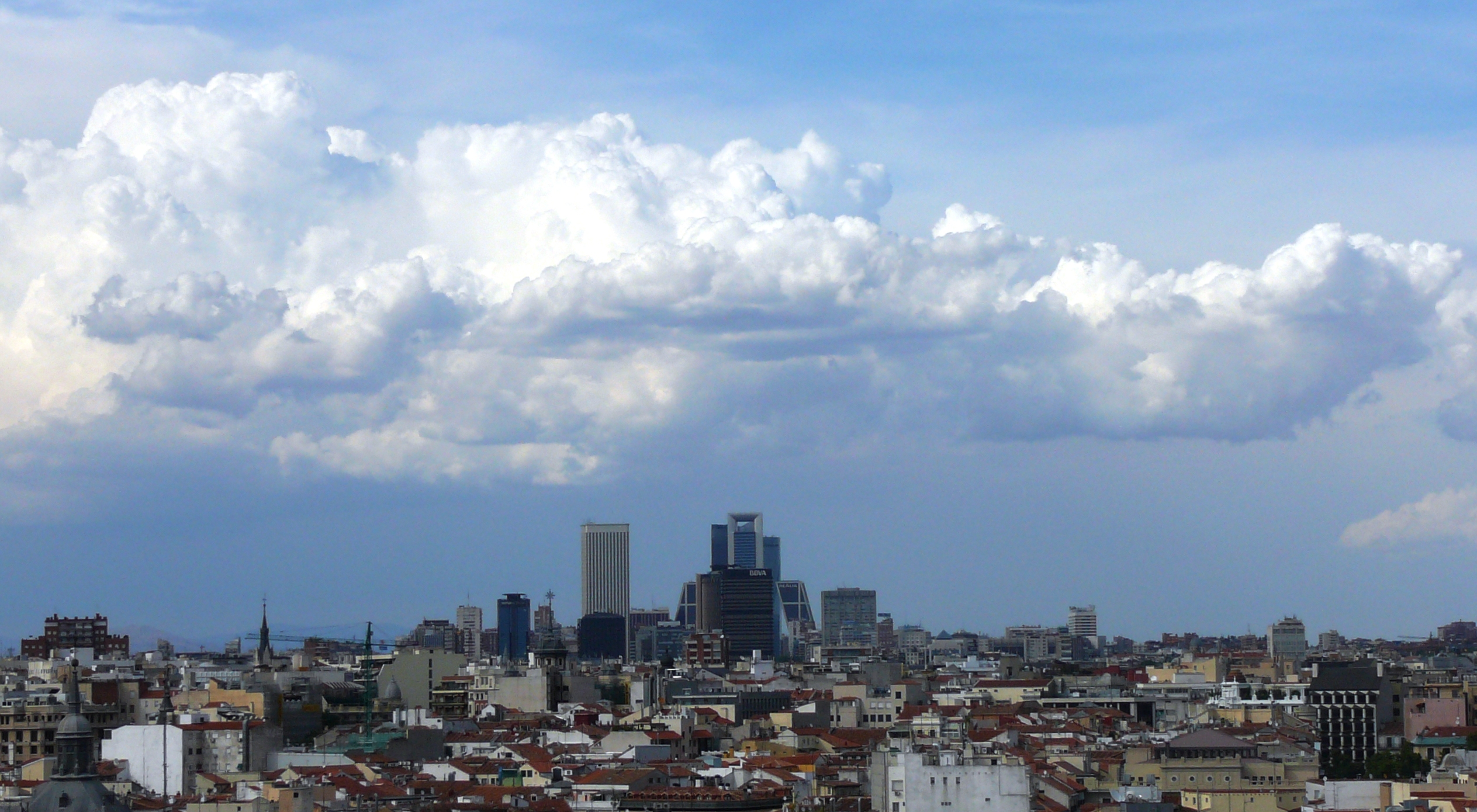 Madrid city skyline in Spain, photographed in 2009 Madrid city skyline in Spain, photographed in 2009