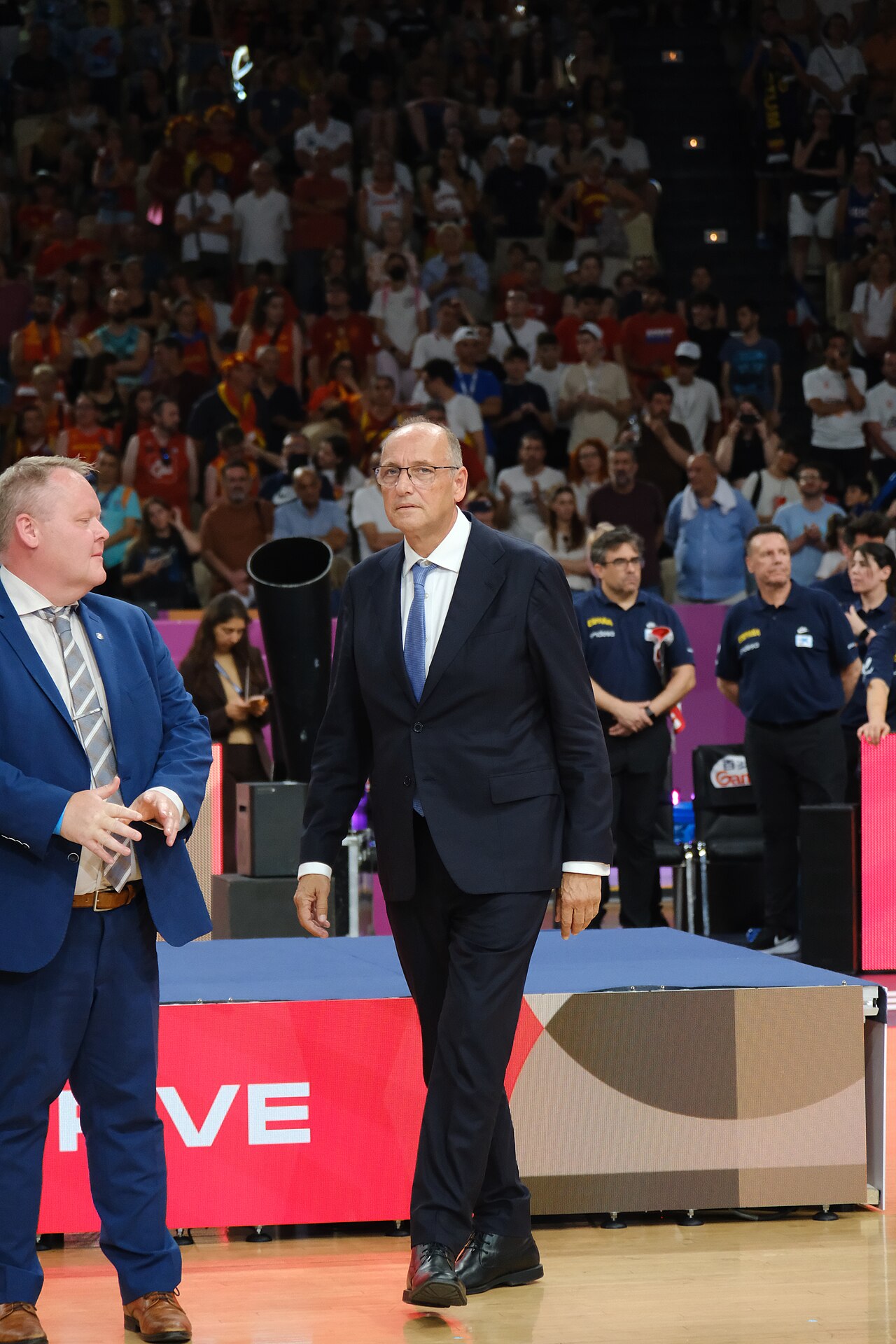 Vangelis Liolios, former president of the Hellenic Basketball Federation, at a basketball game in June 2025 Vangelis Liolios, former president of the Hellenic Basketball Federation, at a basketball game in June 2025